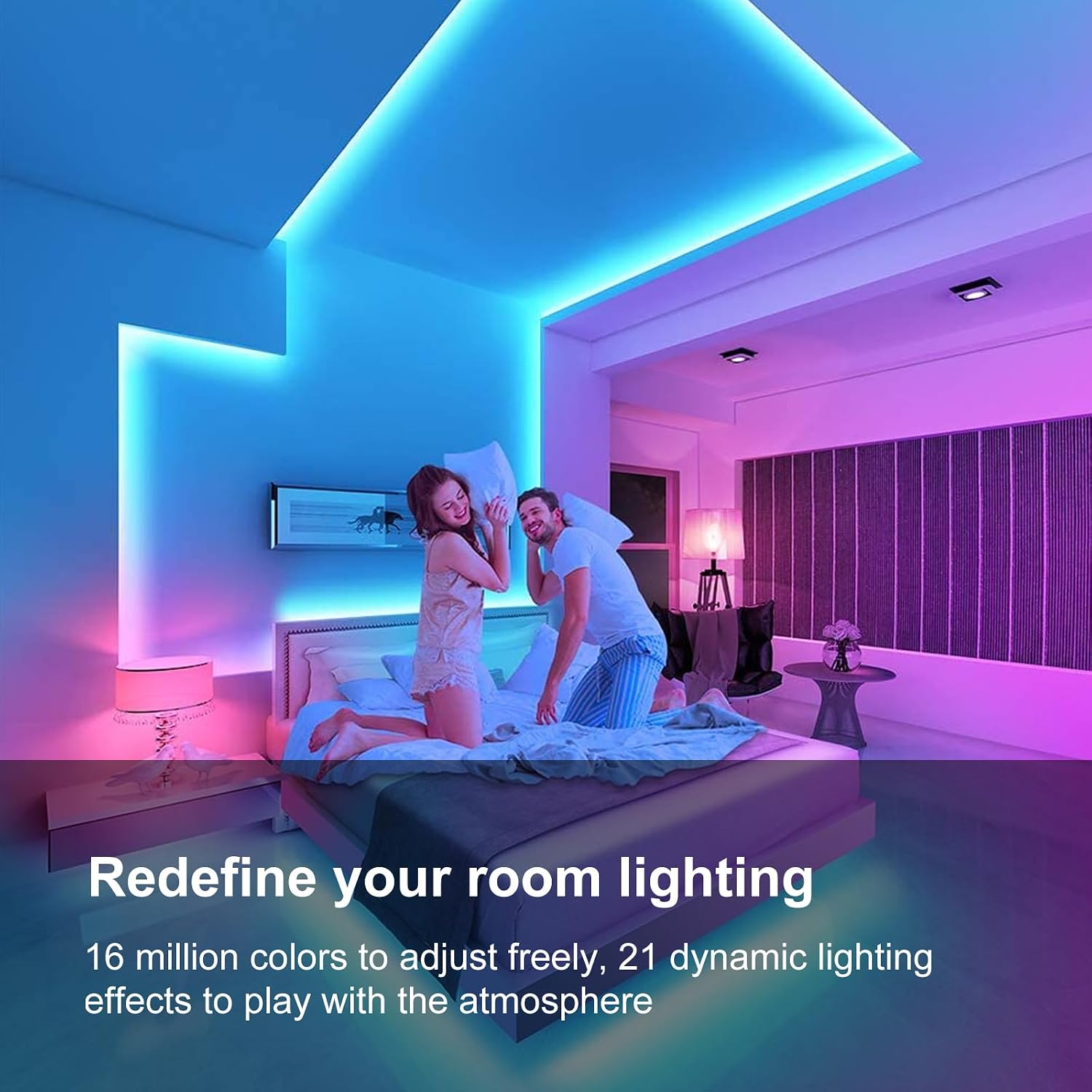Detalle de FBY 200 FT LED Strip Lights, Music Sync, App and Remote Control