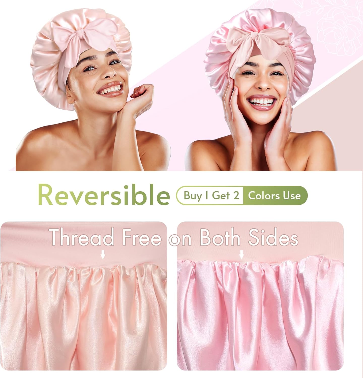 Detalle 2 de Bonnet Queen Reversible Silk Hair Bonnet