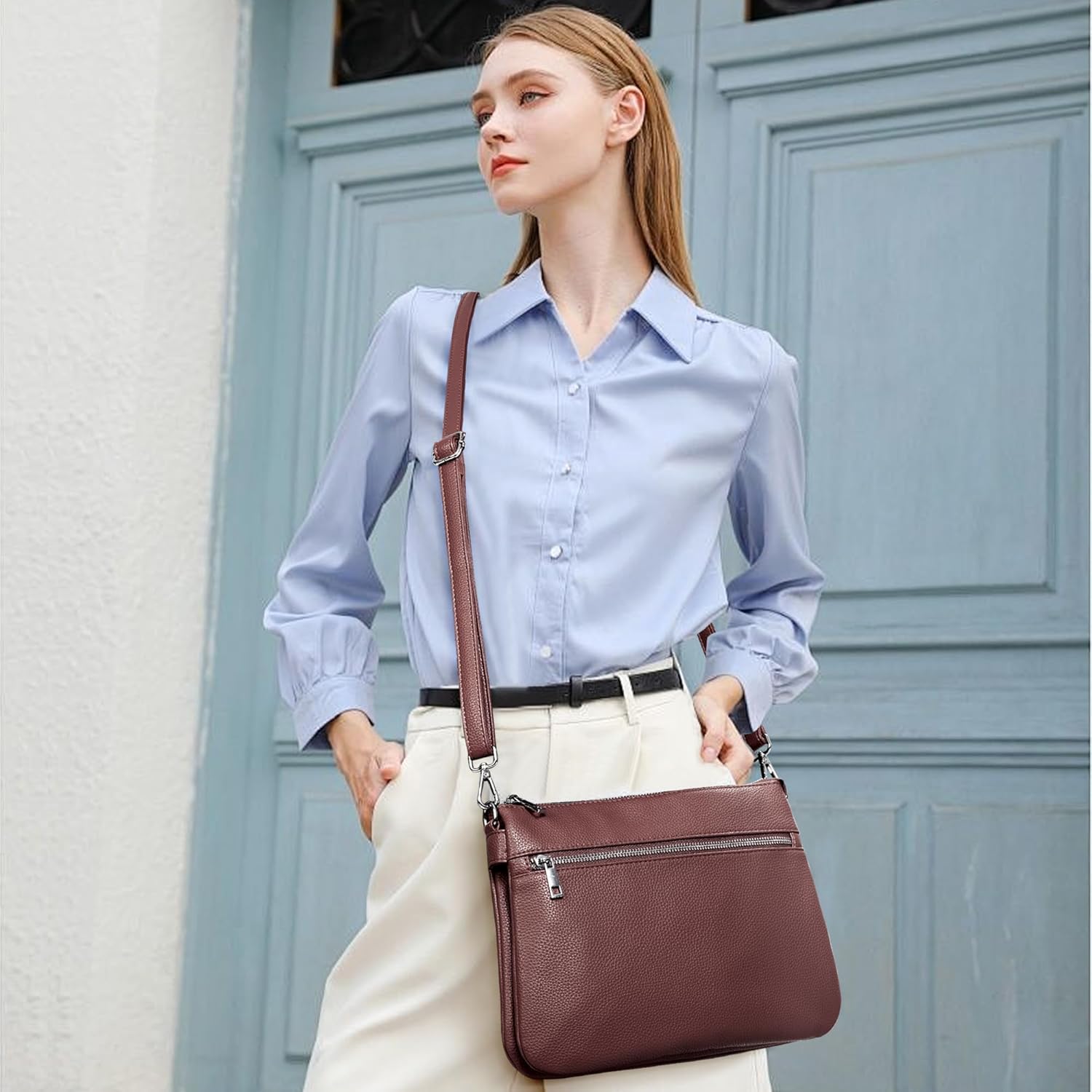 Thumbnail 1 de KALIDI Crossbody Shoulder Bag for Women — Vegan Leather with Adjustable Strap