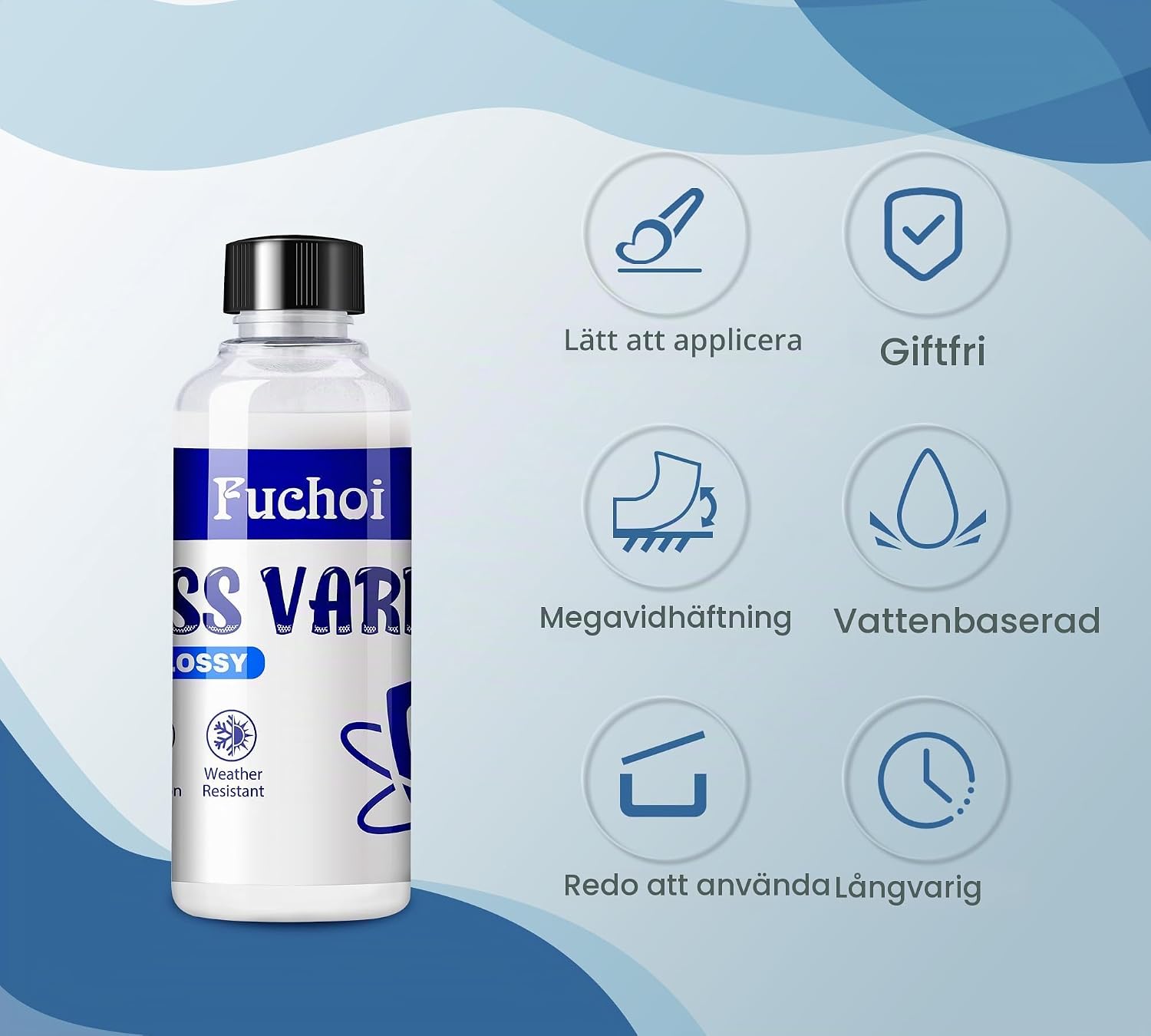 Thumbnail 1 de Fuchoi Air Dry Clay Glaze, klarlack 200 ml med högglans för lera