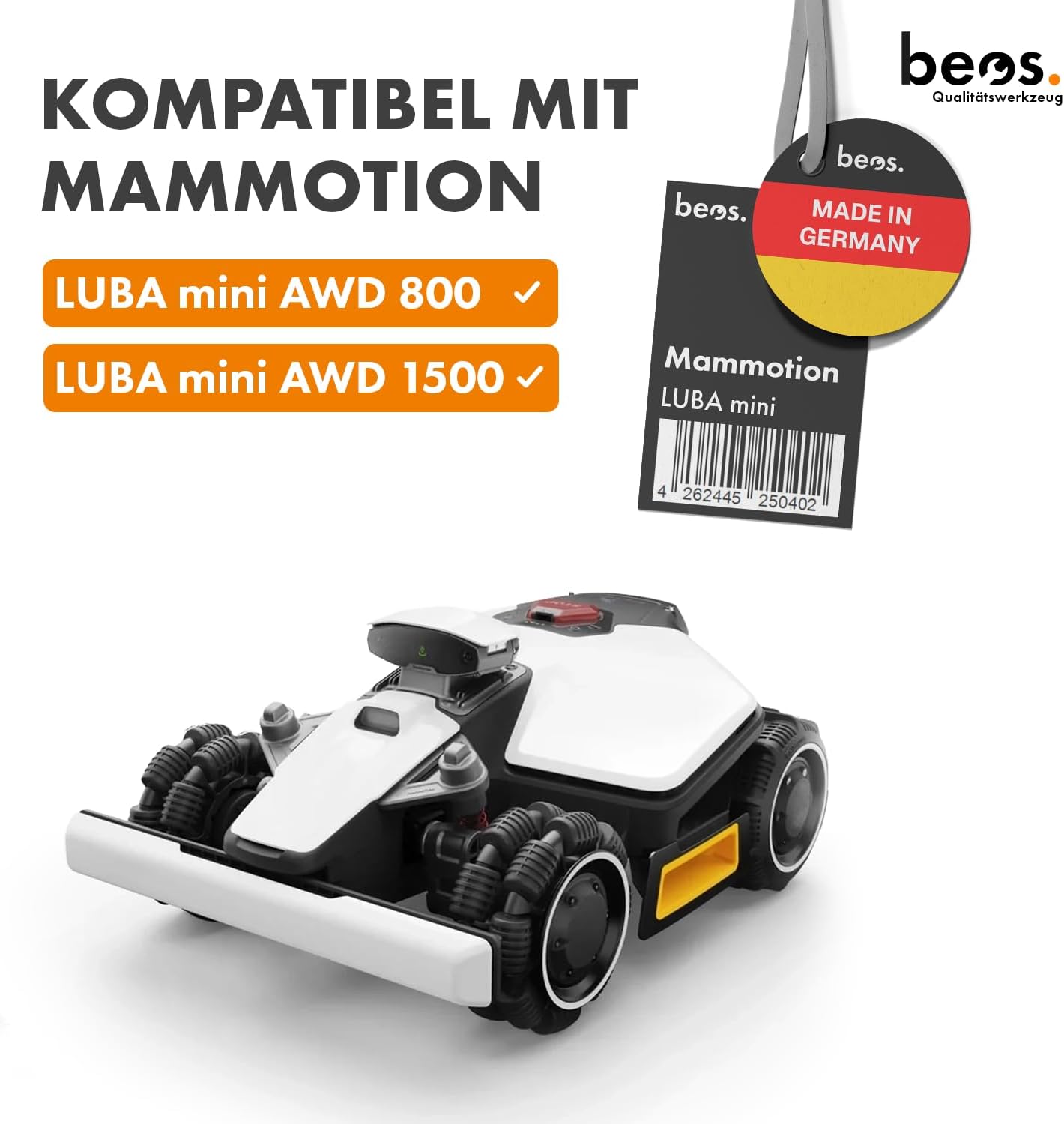 Thumbnail 1 de BEOS Premium Mähroboter Tuning Messerscheiben – 8× Klingen, Ø 172 mm, kompatibel mit Mammotion LUBA mini