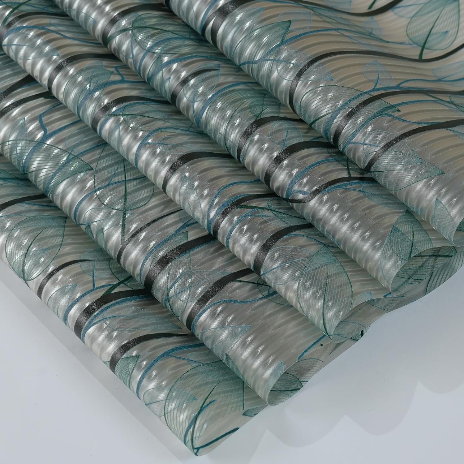Detalle de dktie Blickdichte Fensterfolie mit Riffelung – Sichtschutz- & UV-Schutzfolie für glatte Glasflächen (44,5 x 200 cm)
