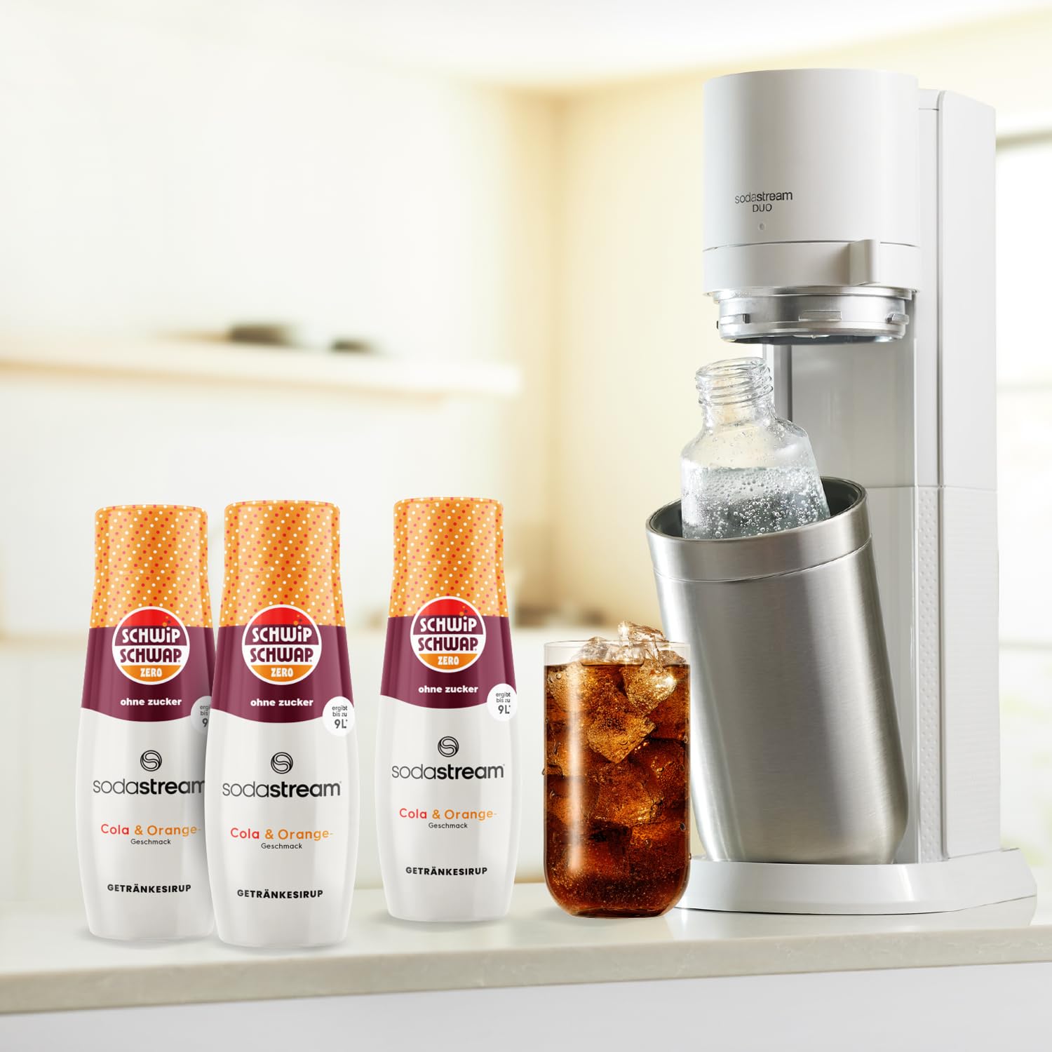 Detalle de SodaStream Schwip Schwap Zero Sirup-Set (3x 440 ml) – bis zu 9 Liter fertiges Getränk, schnell zubereitet