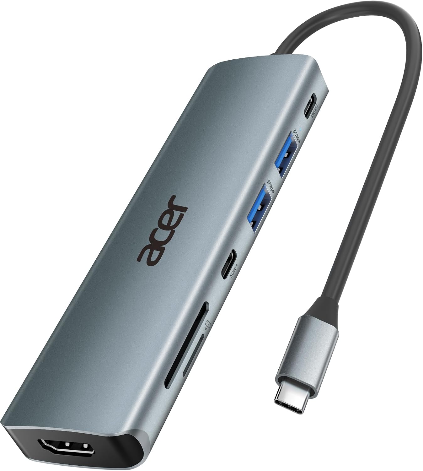 Detalle de Acer ODK360 USB-C Hub, 7-in-1 Adapter with 4K HDMI and 100W PD