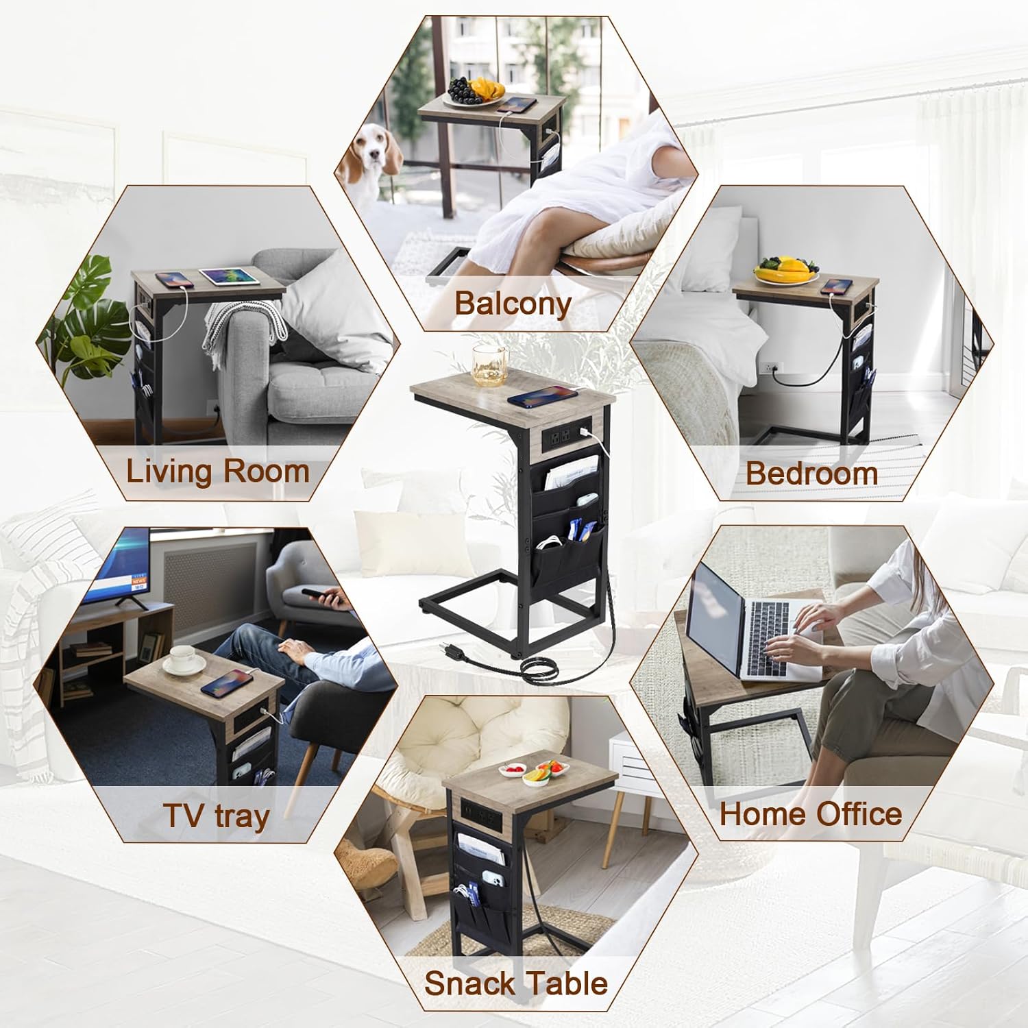 Thumbnail 6 de AMHANCIBLE C-shaped side tables HET04CGY