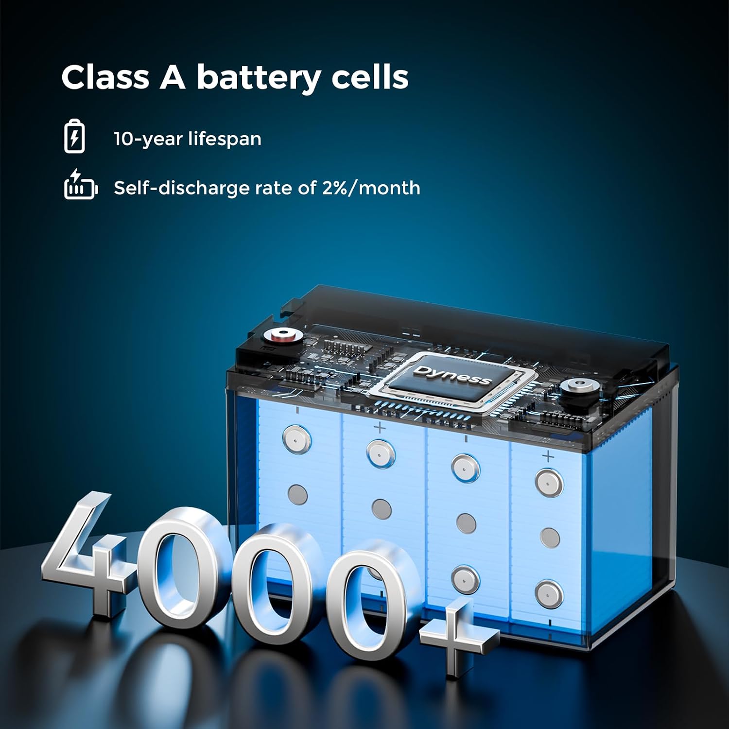 Detalle de Dyness AR1.2 12V100AH TC Group 31 LiFePO4 Battery, 100Ah, 100A BMS