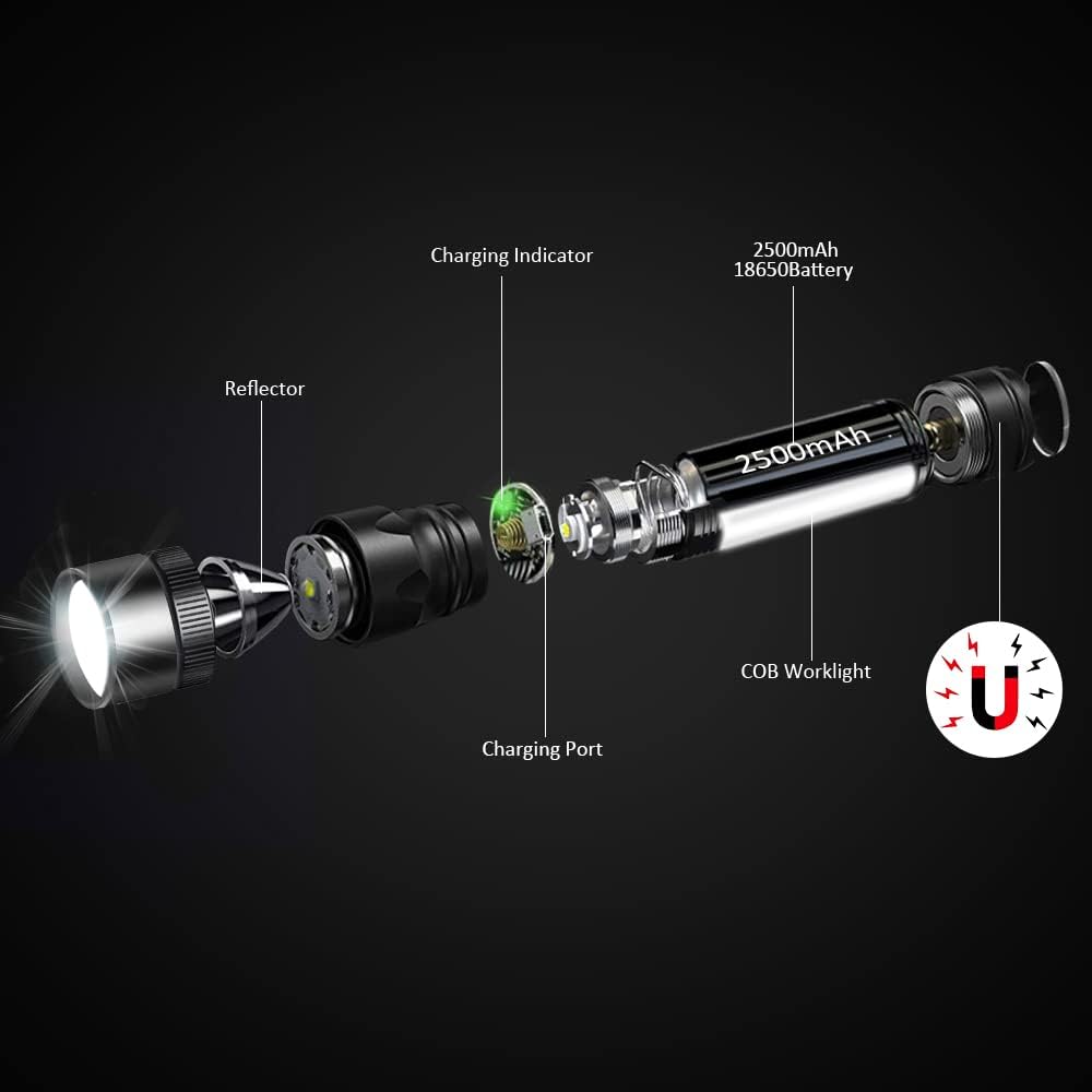 Thumbnail 5 de REHKITTZ Torch 2000 Lumen rechargeable flashlight