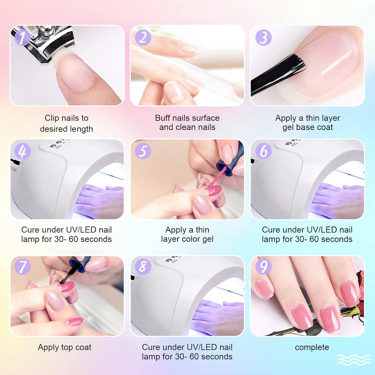 Thumbnail 6 de INPING UV Nagellack Pastell Set (10 Stück) – Makronen-Pastellfarben für Gel-Nägel & Nail Art