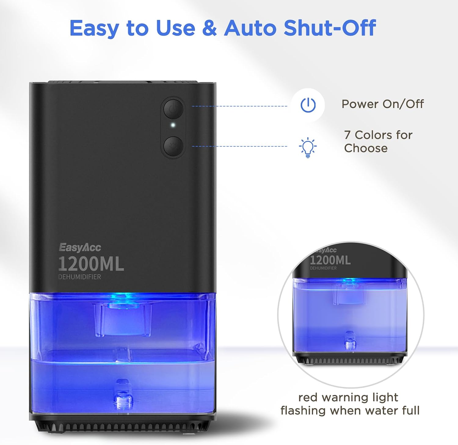 Thumbnail 4 de EasyAcc 1200ml dehumidifier for home