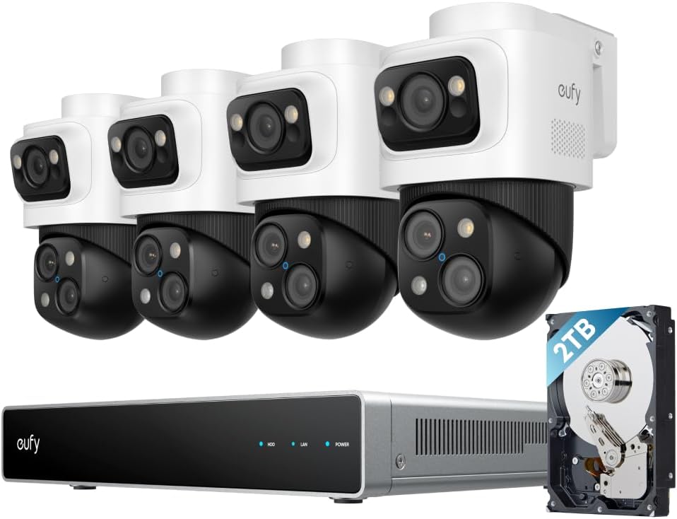 Detalle de eufy S4 PoE NVR 16 MP PTZ
