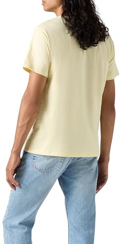 Detalle 2 de Levi's SS Original Housemark Tee Uomo - Double Cream, XS: comfort e stile senza compromessi