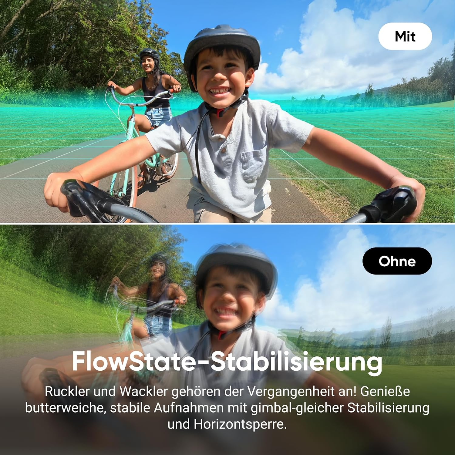 Detalle de Insta360 GO 3S Fahrrad-POV-Bundle 64 GB Weiß – Tragbare 4K Mini-Kamera mit Freihand-POVs