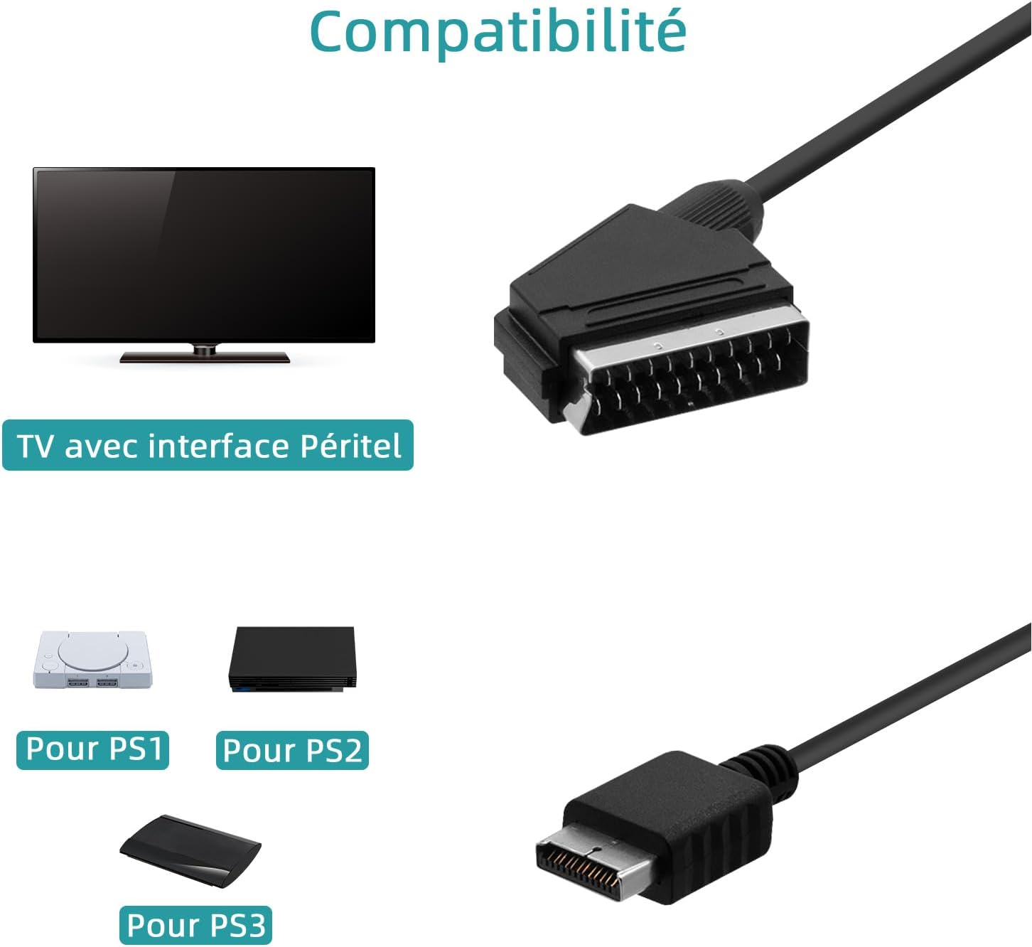 Thumbnail 2 de Mcbazel Câble SCART RGB AV Premium 180 cm