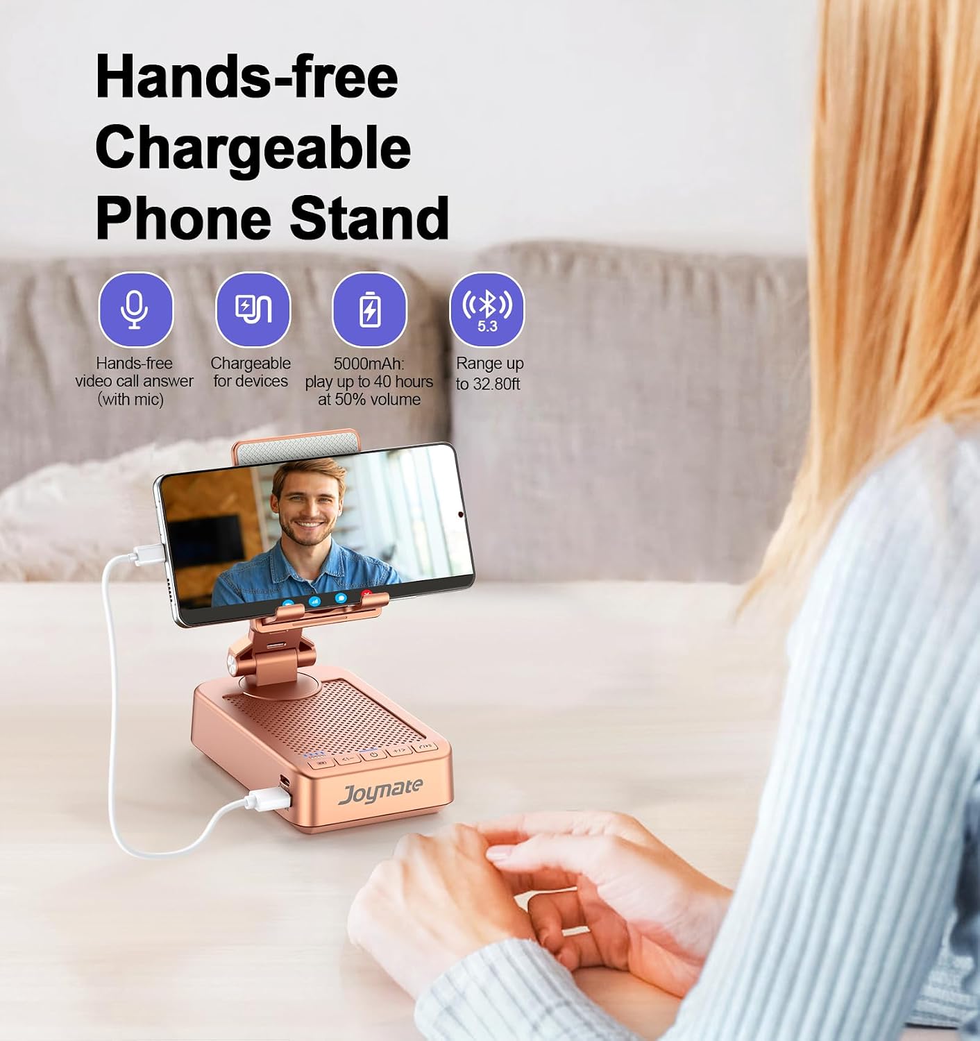 Detalle 2 de Joymate 3-in-1 Bluetooth Speaker Stand