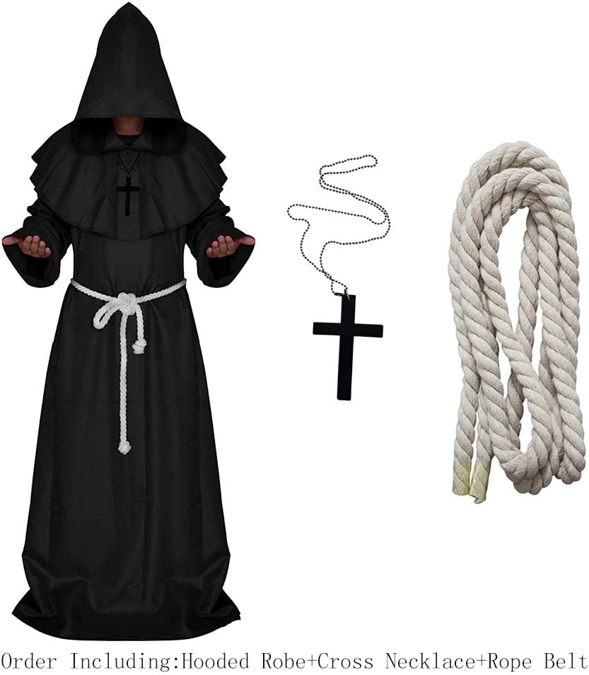 Detalle de LHJ Medieval Monk Robe Costume