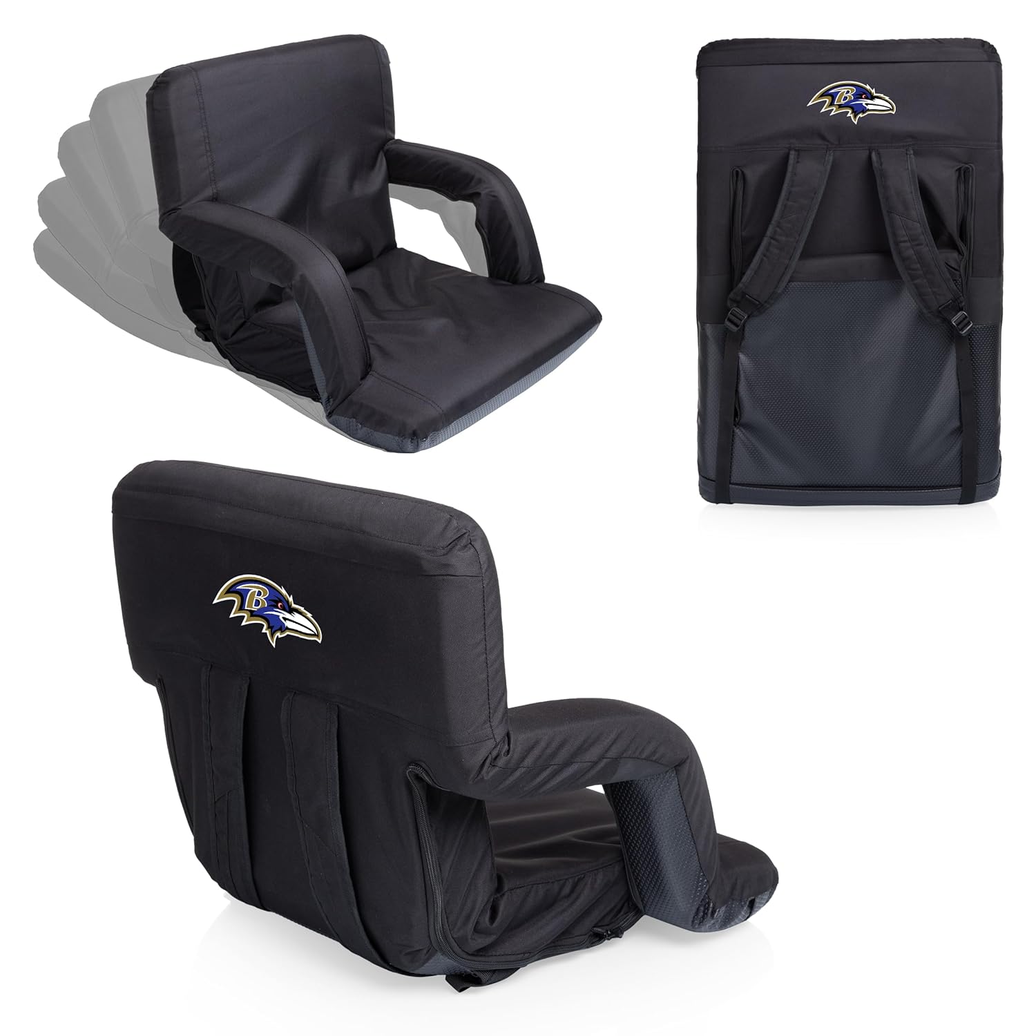Thumbnail 5 de PICNIC TIME Black Baltimore Ravens Ventura Portable Seat