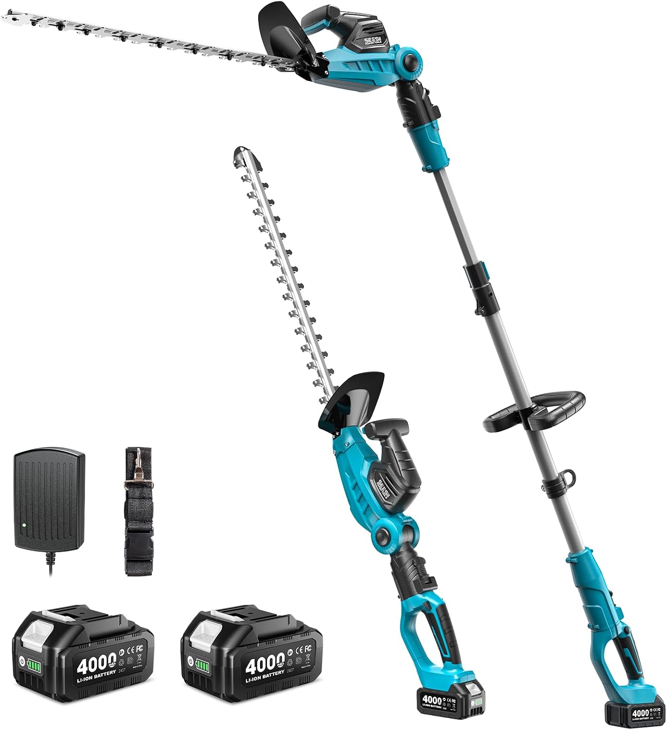 Detalle de SEESII Cordless Hedge Trimmer, 20-inch blade