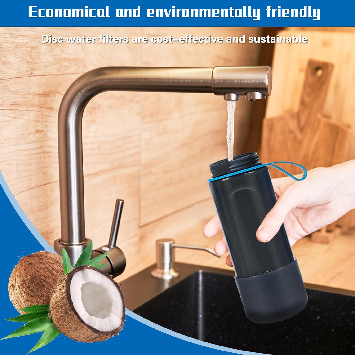 Detalle 2 de Disques filtrants compatibles Brita Fill Go â lot 8 đ§