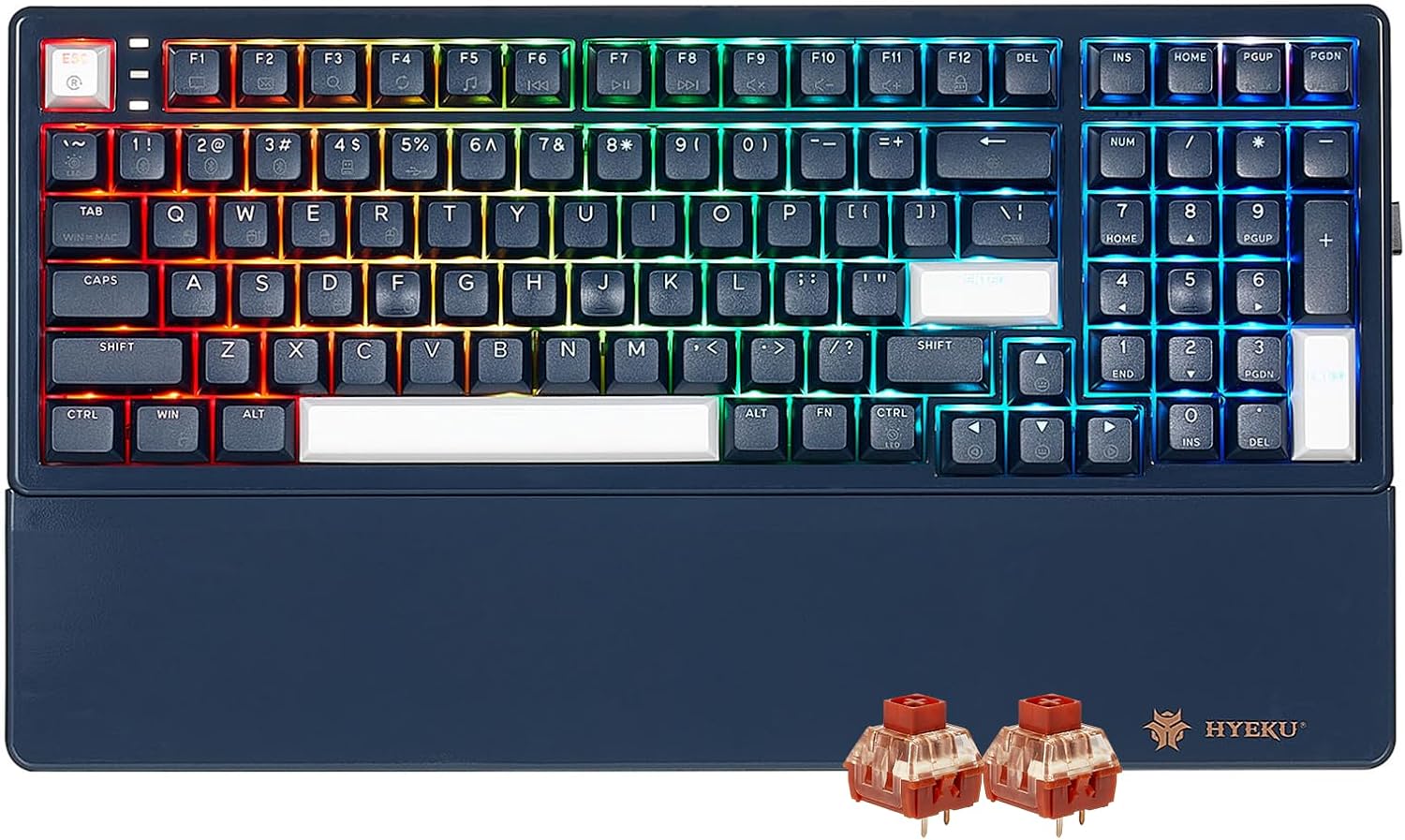 Detalle de Hexgears E4Pro 99-Key Wireless Mechanical Keyboard with Hot-Swap Switches