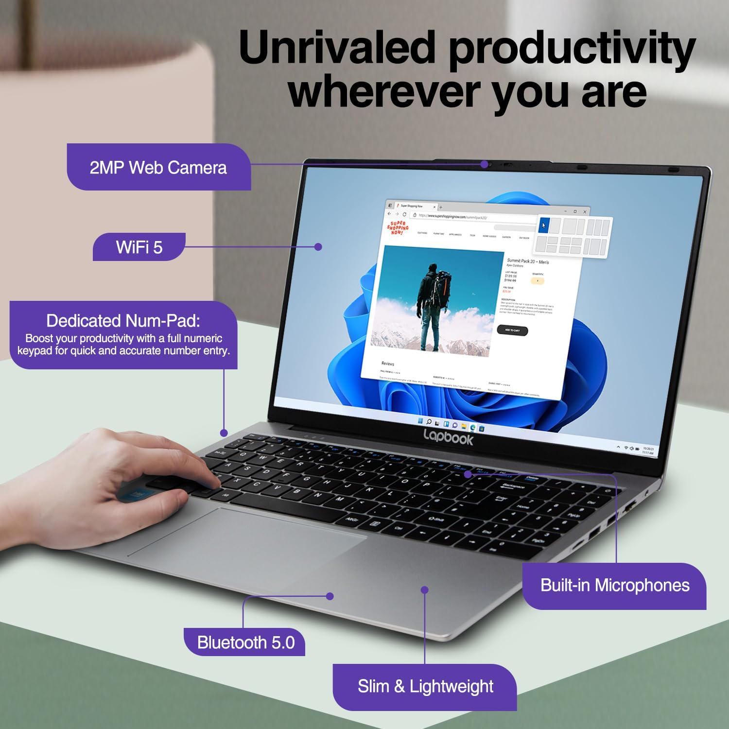 Thumbnail 5 de 15.6" Full HD Laptop (S15 N2) — 16GB RAM, 512GB M.2 SSD, Windows 11 Home