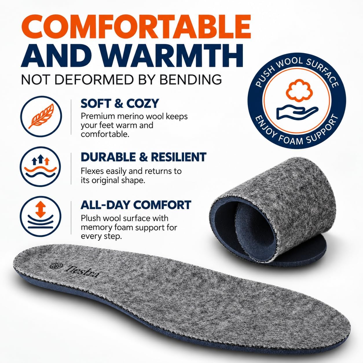 Detalle 1 de Merino Wool Insoles, EU 42/US 9