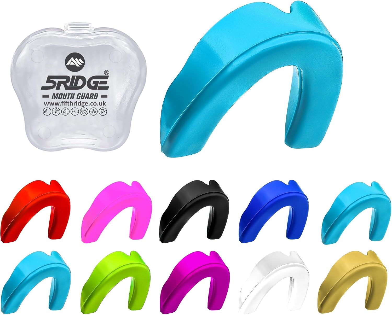 Detalle de Mouthguard Slim Fit Junior gum shield (Baby Blue, junior)