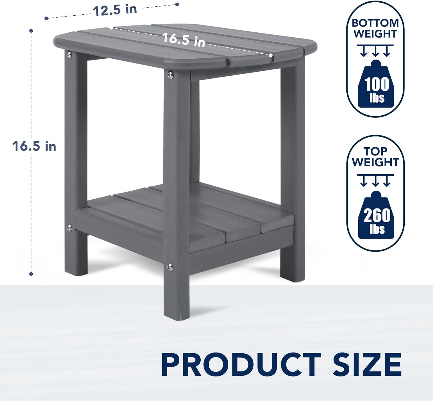 Detalle de NALONE Adirondack side table 16.5 inch