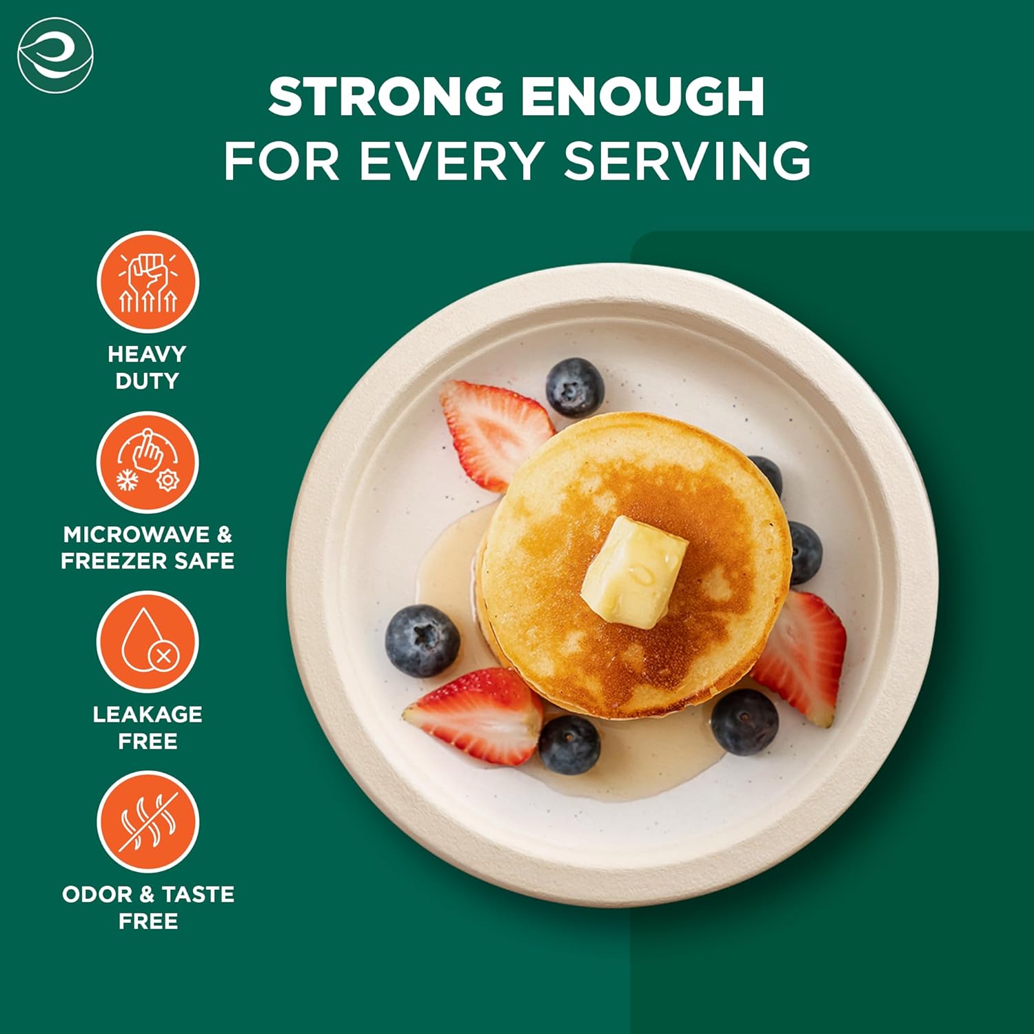 Thumbnail 4 de ECO SOUL Paper Plates (25Cm/10") – 1000-pack heavy-duty compostable dinner plates
