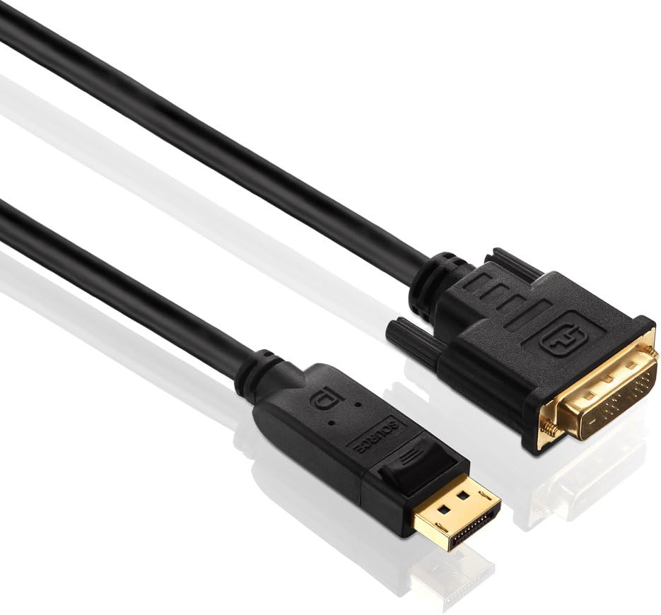 Detalle de PureLink PI5100-010 DisplayPort-auf-HDMI-Adapterkabel mit Ethernet, 1,00 m, schwarz