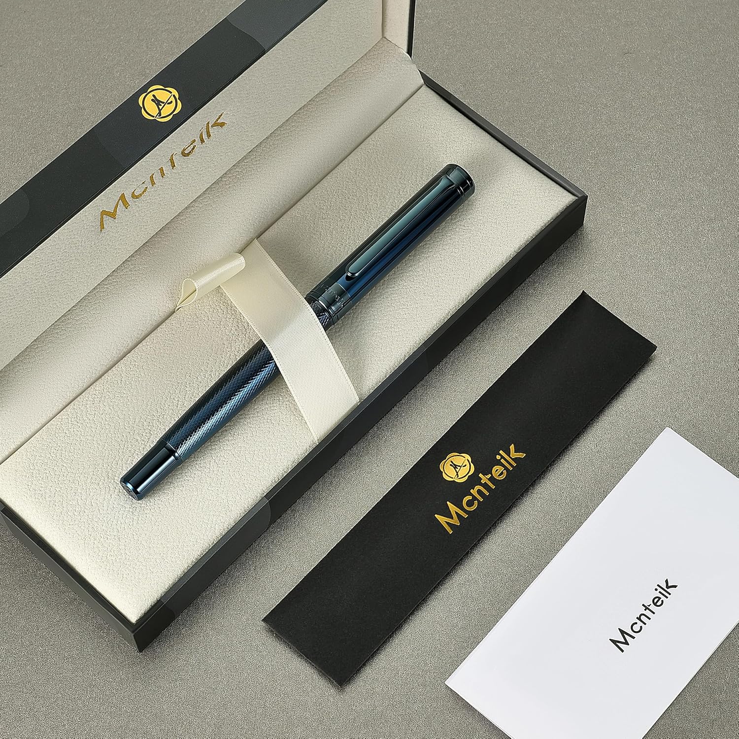 Detalle 2 de MCNTEIK Rollerball Pen, Electroplated Blue