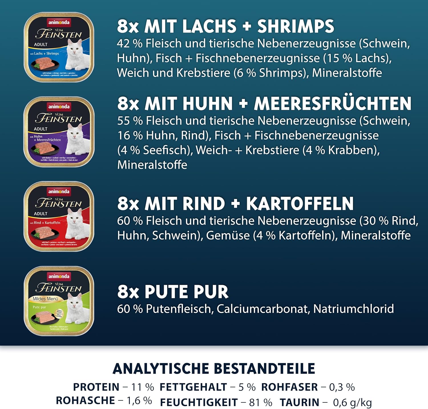 Thumbnail 2 de Animonda Vom Feinsten Adult Fisch & Fleisch Vielfalt – Nassfutter für ausgewachsene Katzen