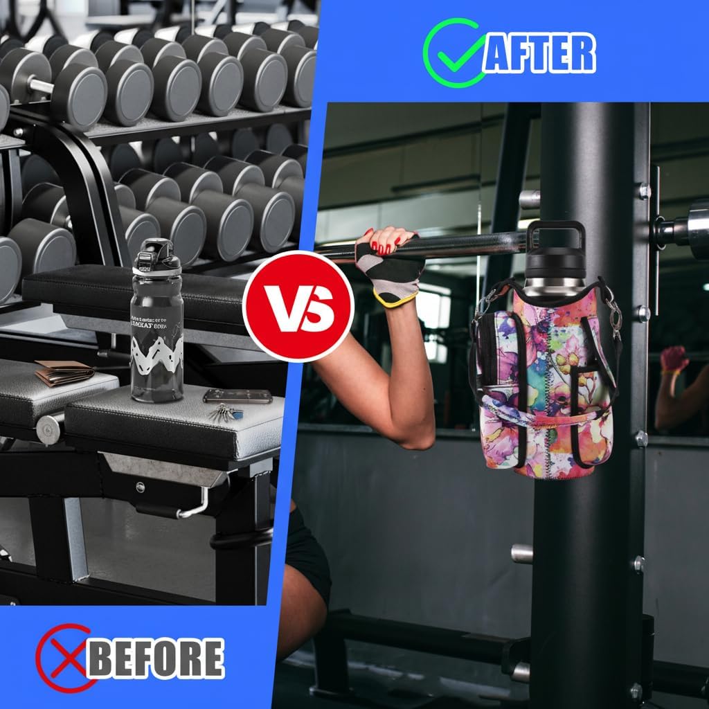 Thumbnail 5 de icolor Magnetic Gym Bag Water Bottle Carrier Holder with Strap & Phone Pockets