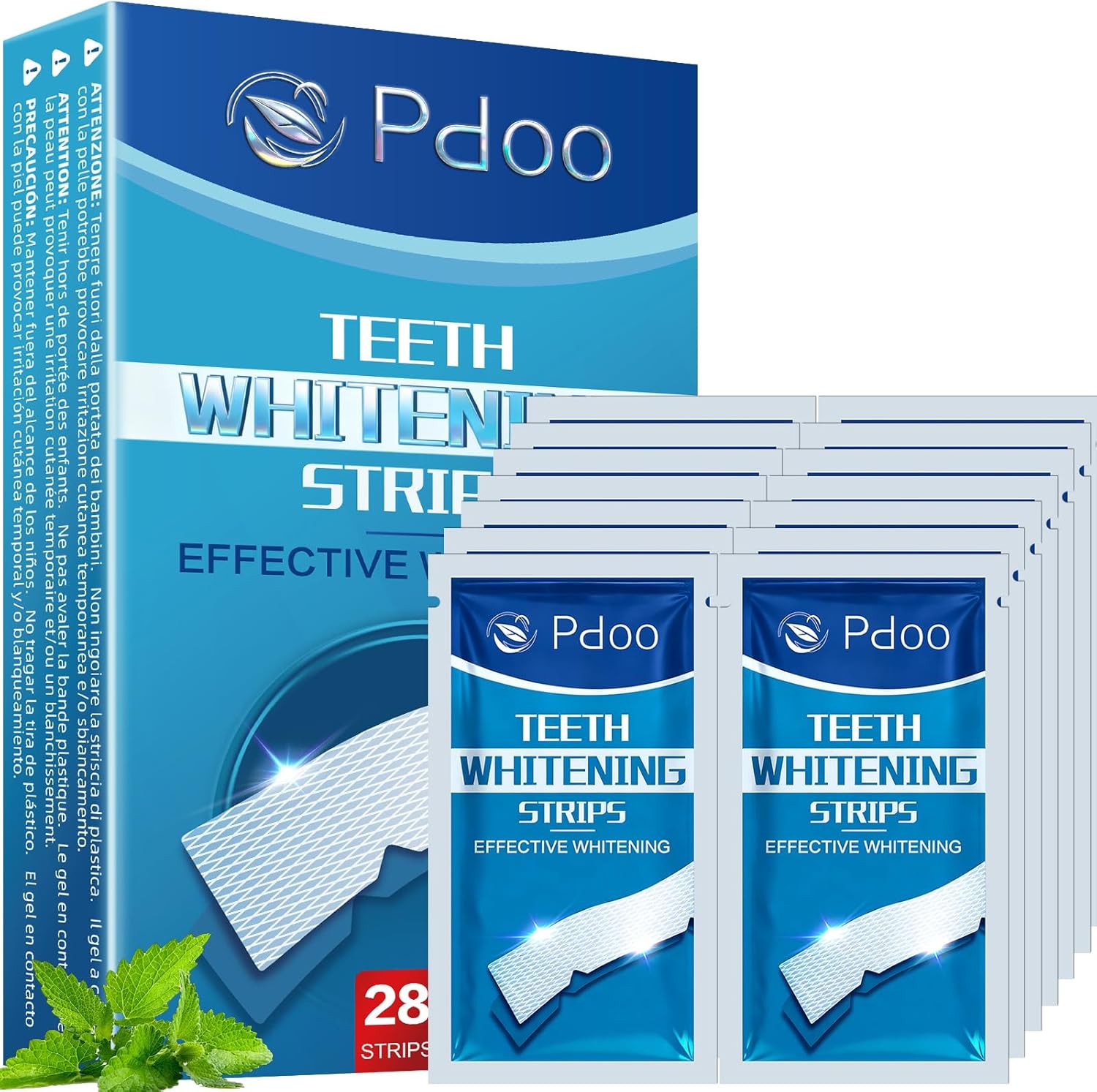 Whitening Strips for Sensitive Teeth (14 treatments) – Gentle formula for daily use