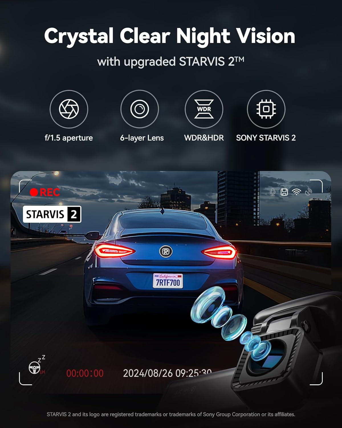 Detalle de REDTIGER F7N Pro 4K Dual Dash Cam