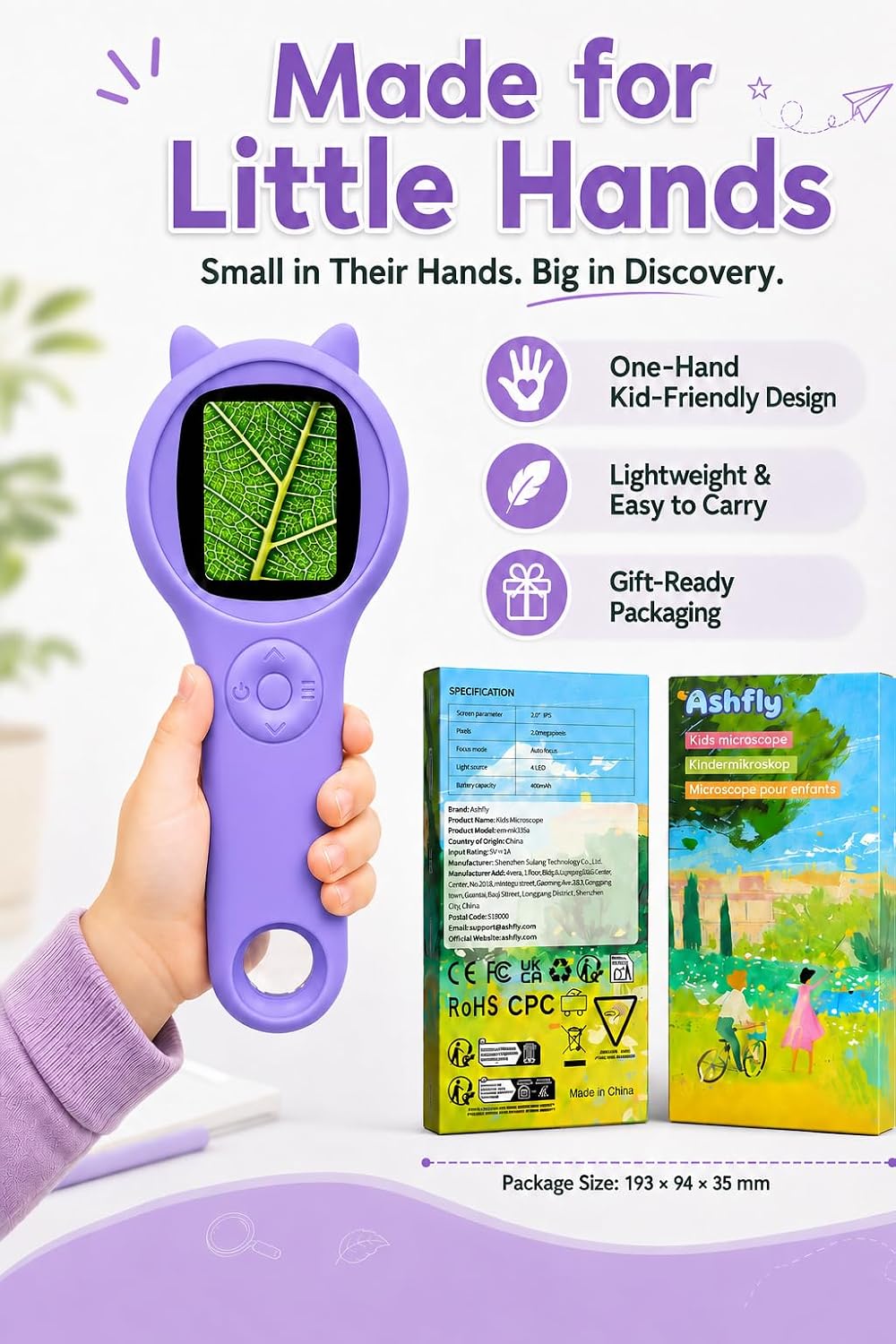 Detalle 2 de Mini Pocket Handheld Microscope 500X