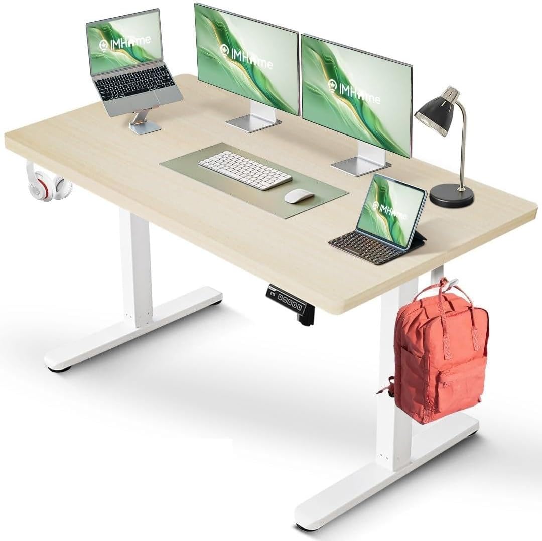 Detalle de IMGadgets IMHome 47" Electric - Ivory Standing Desk, 47 x 24 in, Quiet Motor