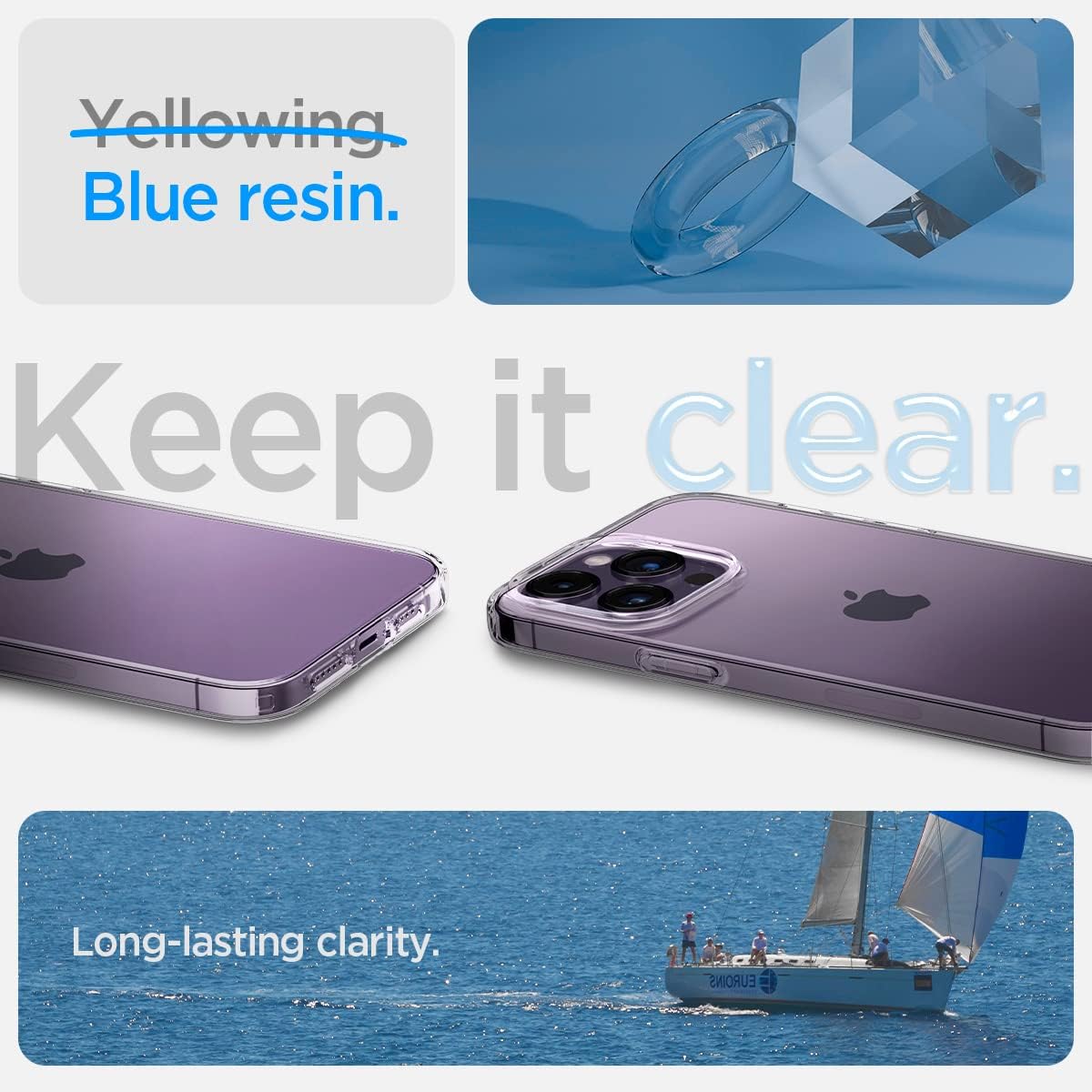 Thumbnail 2 de Spigen Liquid Crystal pour iPhone 14 Pro – transparent