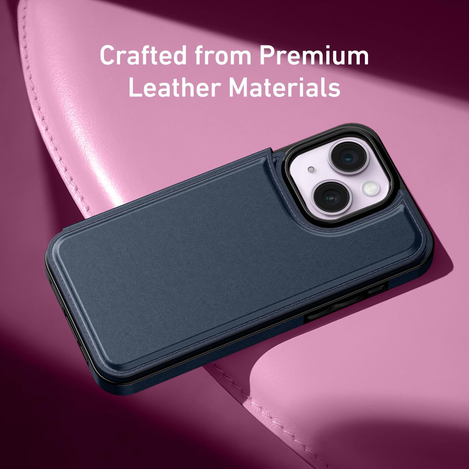 Detalle de Goodon iPhone 14 Plus Wallet Case, Blue