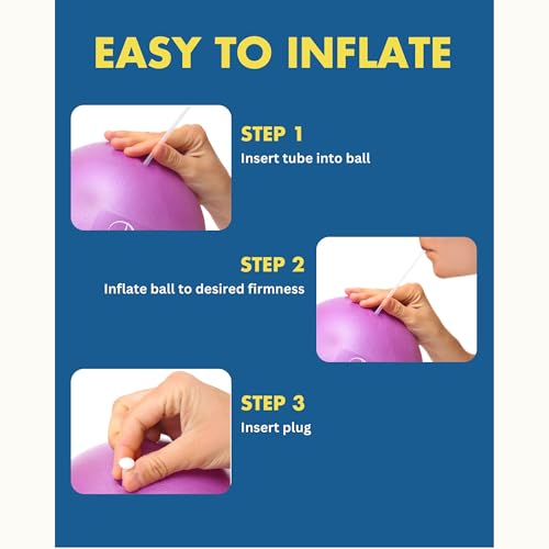 Detalle de ProBody Pilates Ball Small — 9 Inch Small Exercise Ball (Blue) by ProBody Pilates