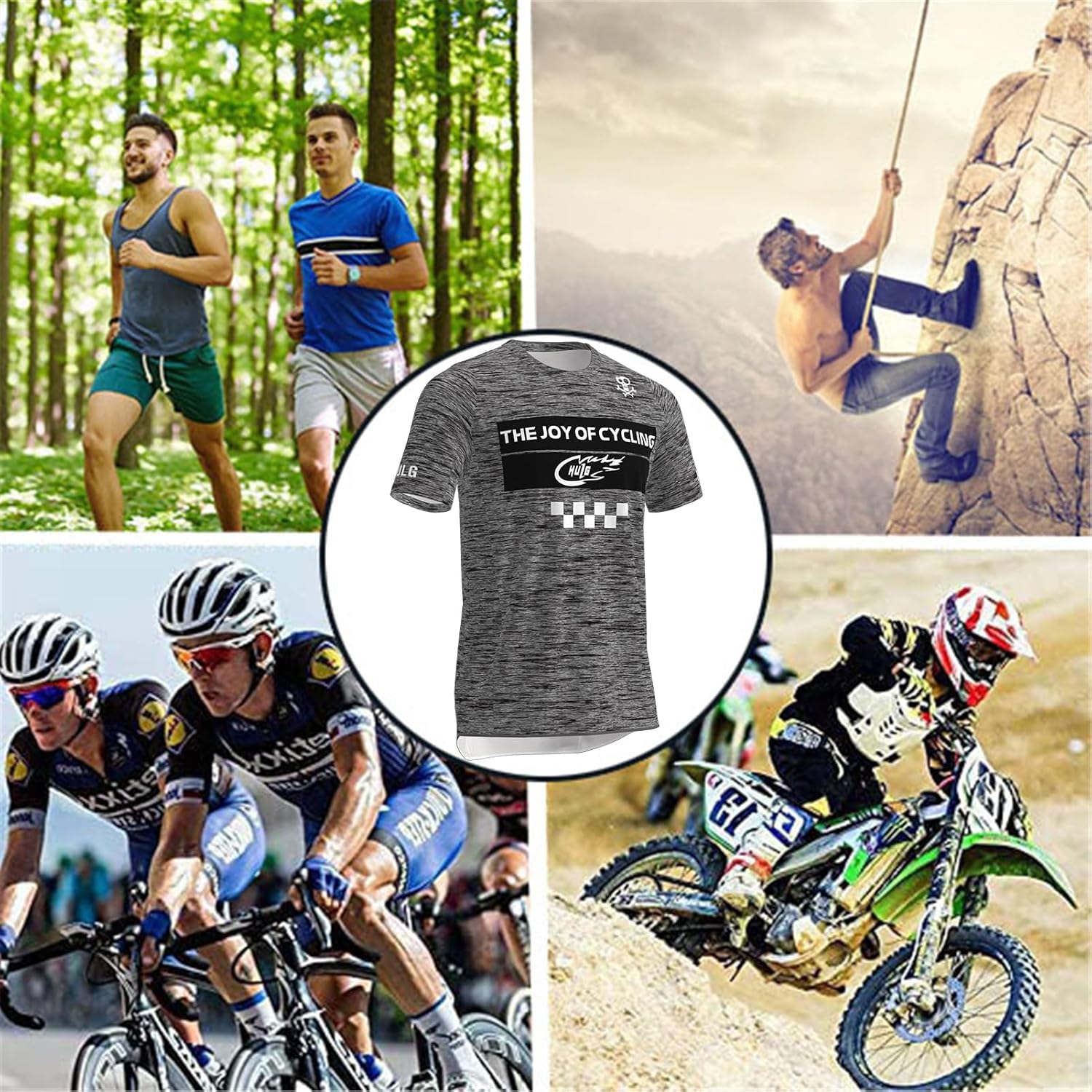 Thumbnail 5 de HULG MTB Trikot Herren – Leichtes Kurzarm-Top für MTB, Motocross und BMX