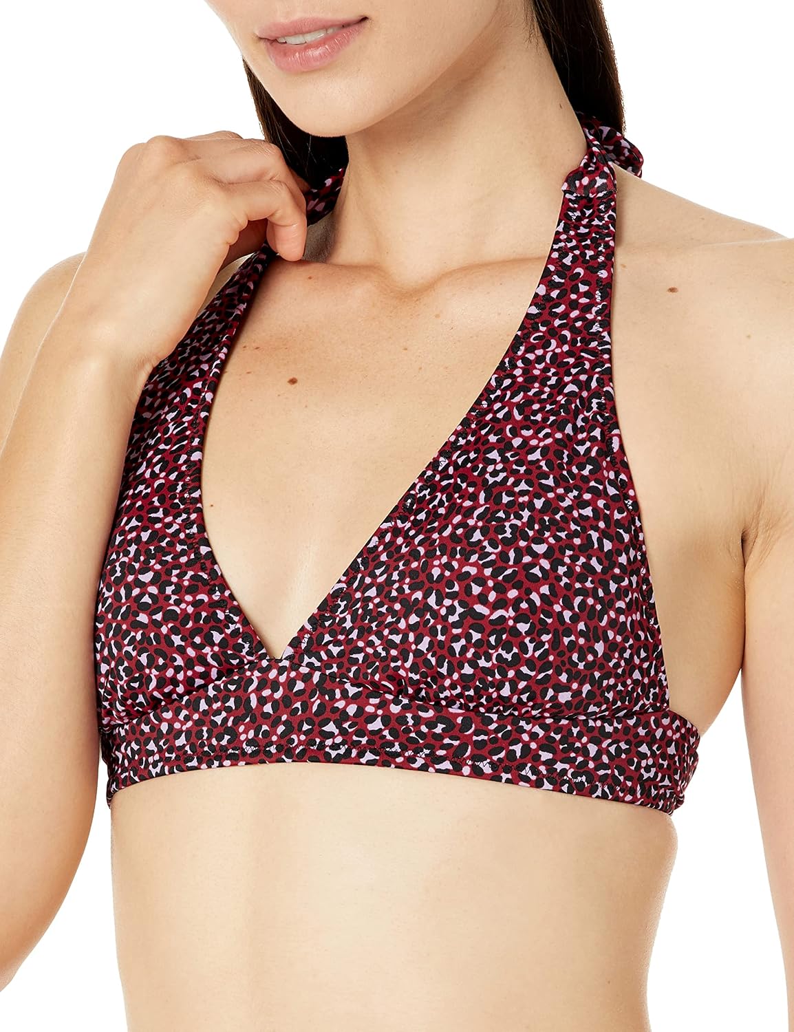 Detalle 2 de Amazon Essentials Women's Light-Support Padded Tie Halter Bikini Top (Available in Plus Size)