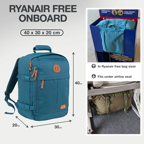 Detalle de Cabin Max Ryanair 40x30x20 Underseat Bag – 24L Travel Backpack
