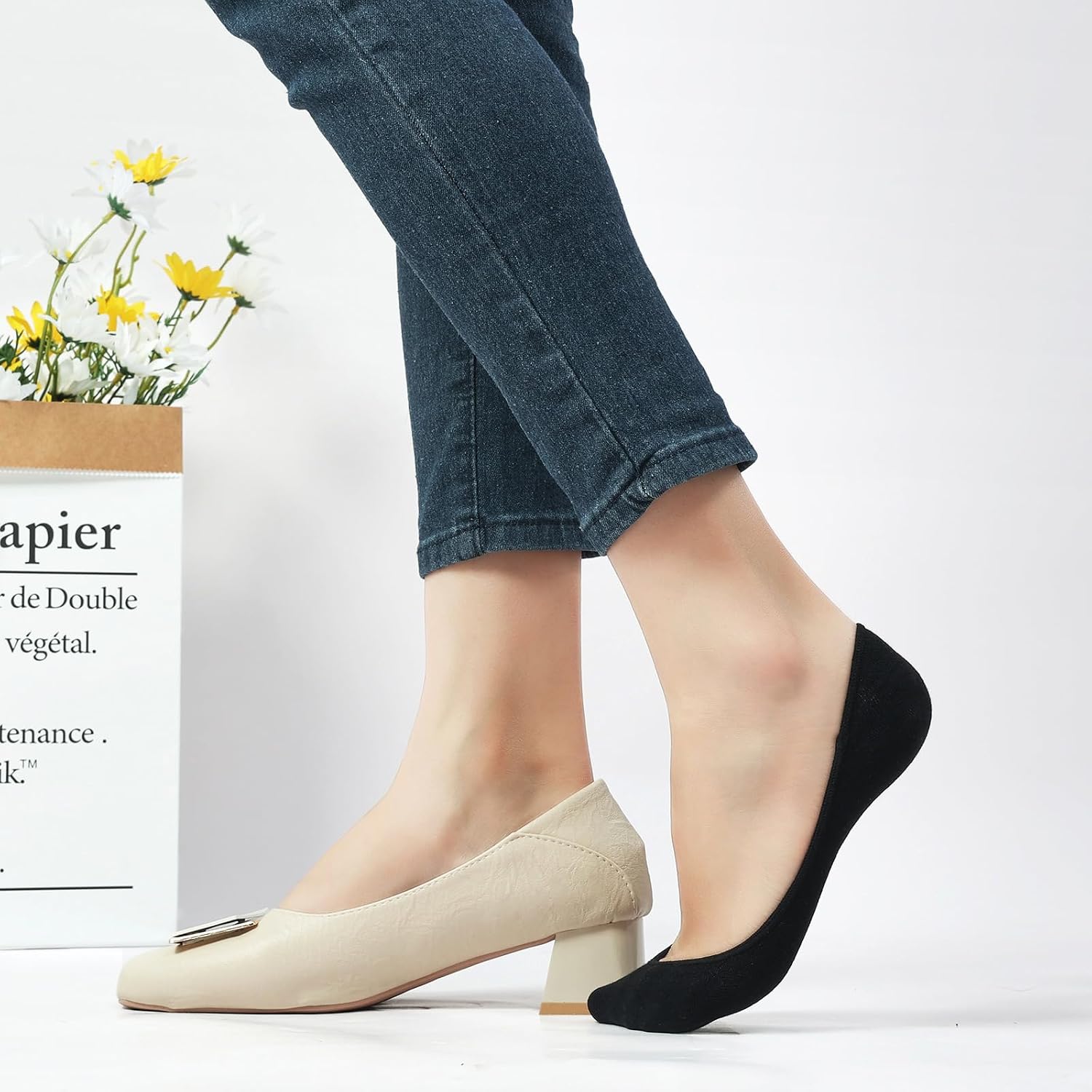 Thumbnail 1 de ILovDaisy 8 Paar Füßlinge Ballerina Socken Damen – Atmungsaktiv, Unsichtbar, Silikonpad, No Show
