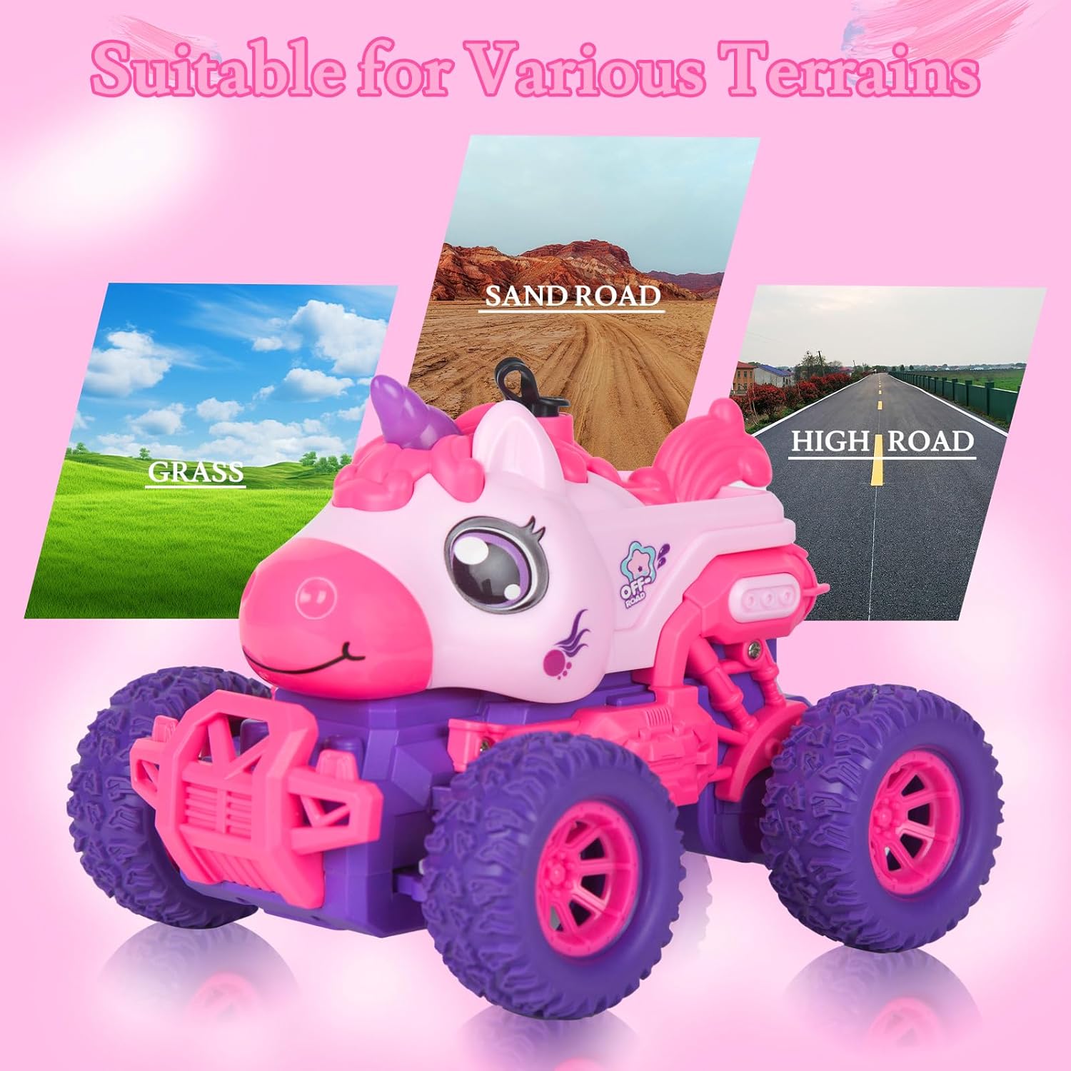 Thumbnail 1 de iBlivers Coche Teledirigido Unicornio 🦄 con Luz LED para Niños