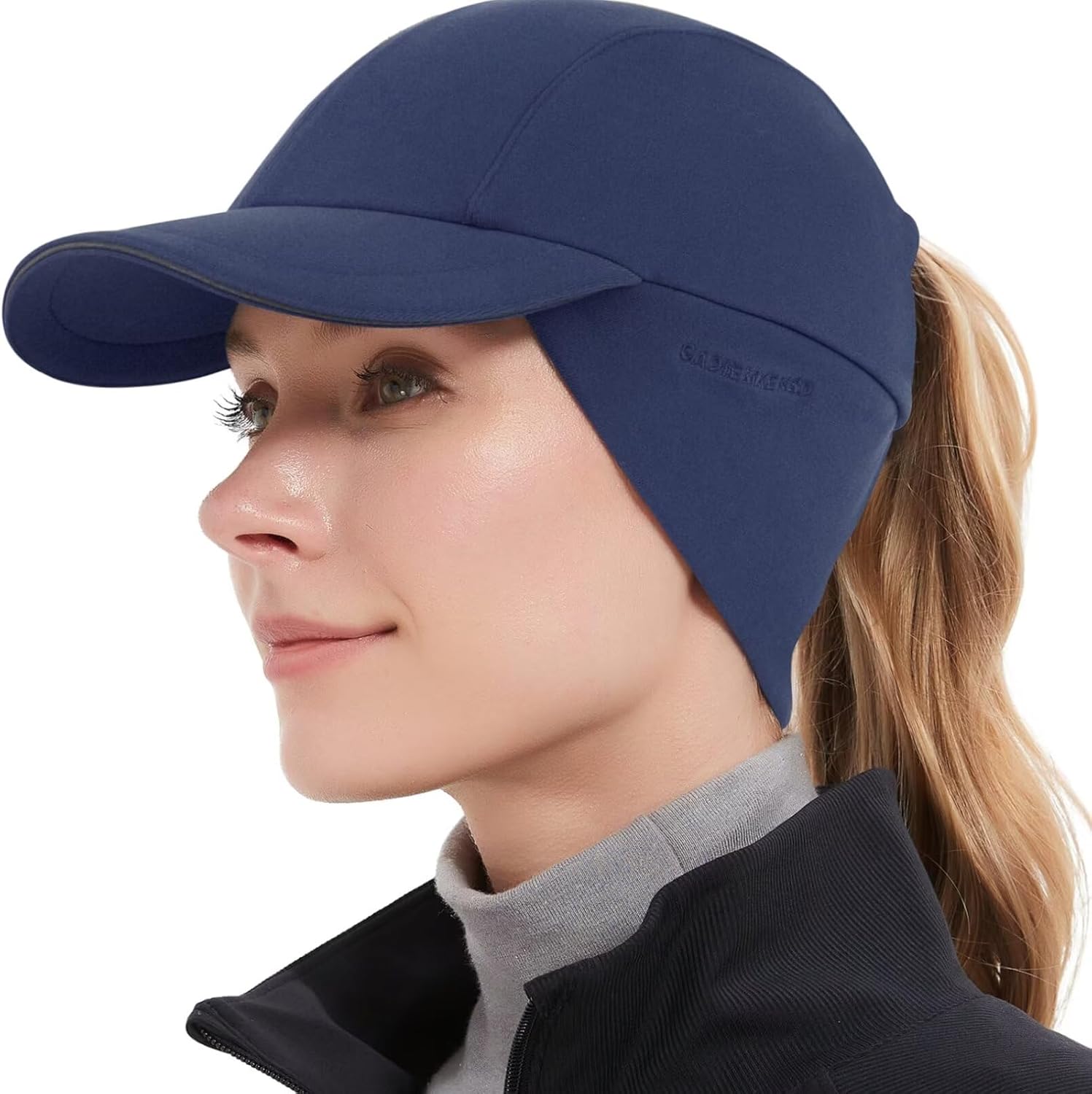 Thumbnail 6 de GADIEMKENSD Frauen Winter Reflektierende Fleece Ponytail-Mütze mit Drop-Down Ohrenwärmer