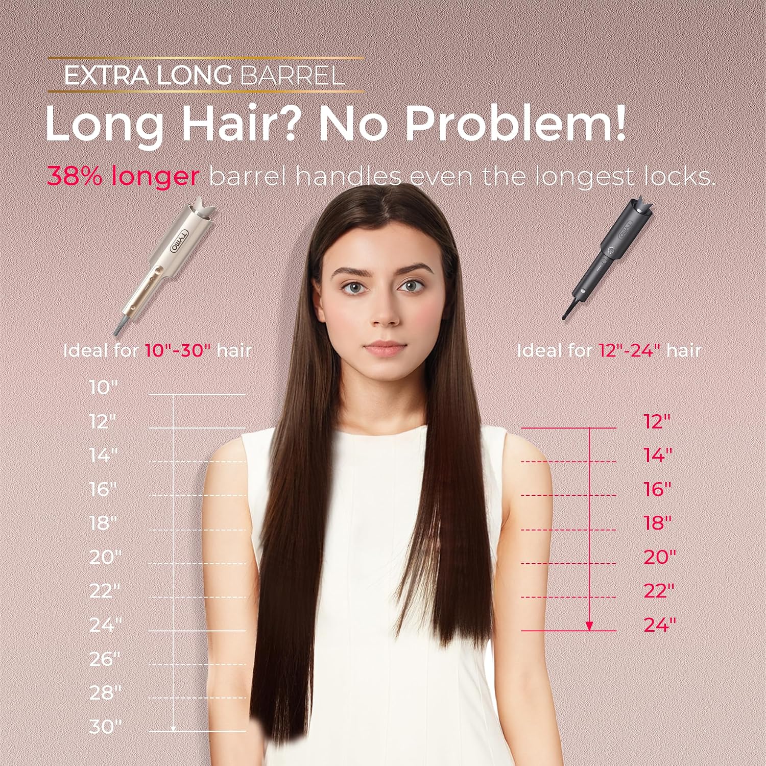 Thumbnail 4 de TYMO HC509GX Automatic Curling Iron, 1.5-Inch Long Barrel, Dual Heaters