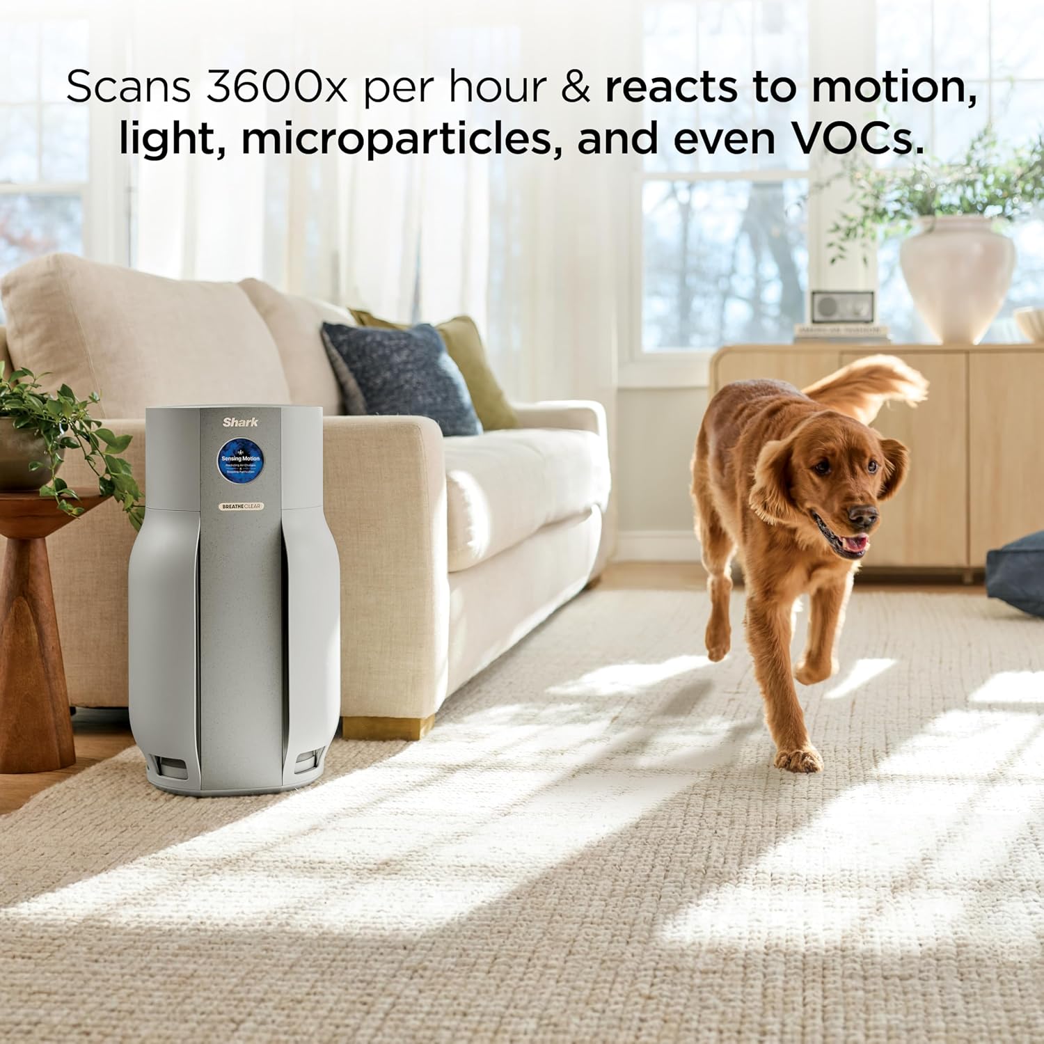 Detalle 2 de Shark HP362CMX BreatheClear MAX Air Purifier with NeverChange HEPA, up to 1,650 sq. ft.