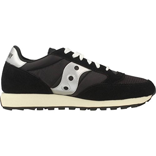 Detalle 2 de Saucony Jazz Original Vintage, sneaker da uomo in pelle, Black Silver White, 42.5 EU