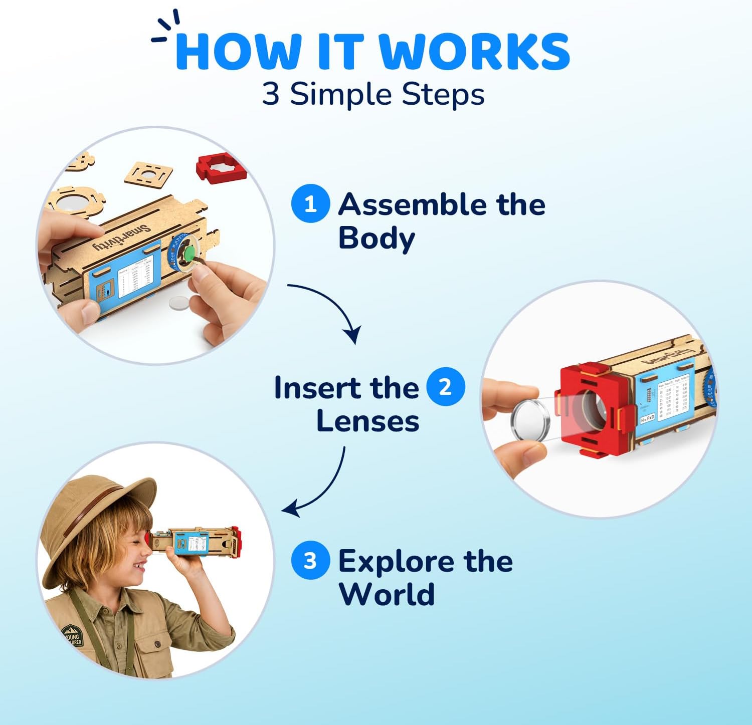 Detalle 2 de Smartivity DIY Telescope STEM Toy for Ages 8–14