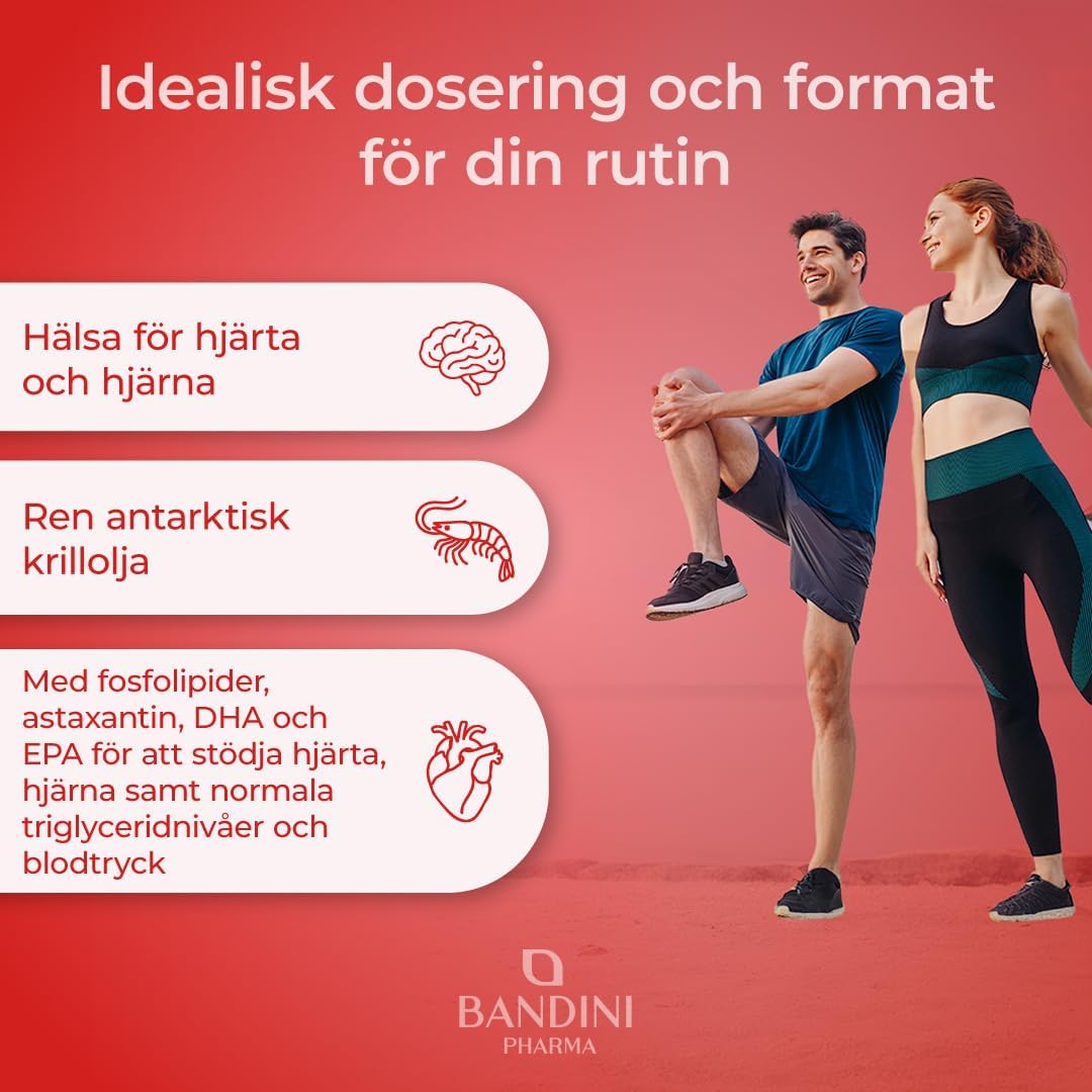 Detalle 2 de BANDINI krillolja 3000 mg – omega-3 med EPA, DHA och astaxantin, 90 kapslar